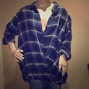 Flannel with a twist! (At the bottom of shirt!)